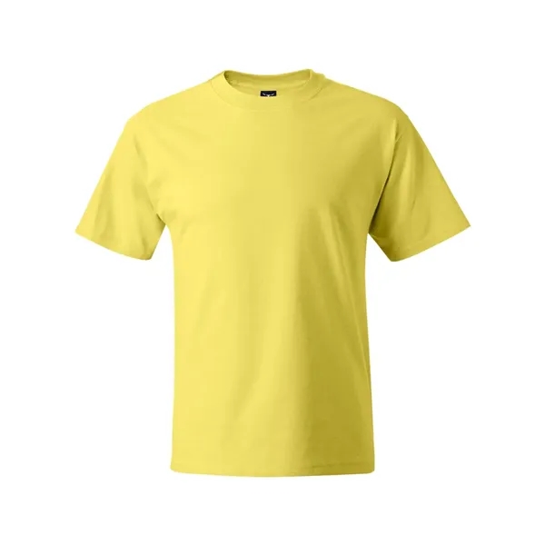 Hanes T-shirt made of 100% ring-spun cotton with double-needle stitching.... from ASI 84358 S&S Activewear