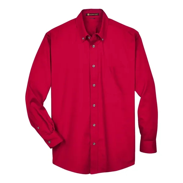 Harriton Easy Blend™ Long Sleeve Twill Shirt... from ASI 84358 S&S Activewear