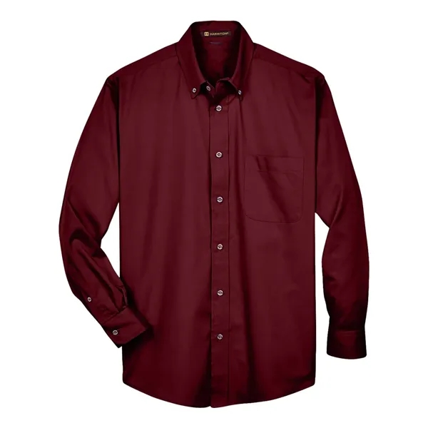 Harriton Easy Blend™ Long Sleeve Twill Shirt... from ASI 84358 S&S Activewear