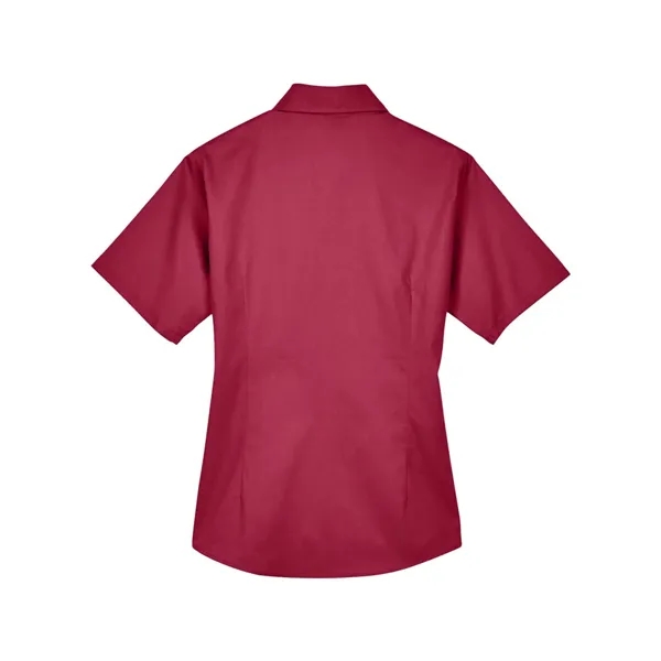 Harriton Women's Easy Blend™ Short-Sleeve Twill Shirt wit...... from ASI 84358 S&S Activewear