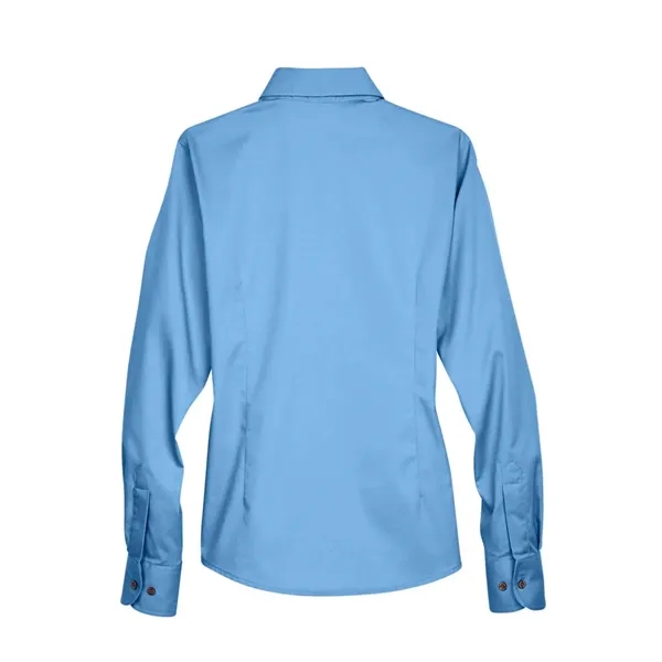 Harriton Women's Easy Blend™ Long-Sleeve Twill Shirt with...... from ASI 84358 S&S Activewear