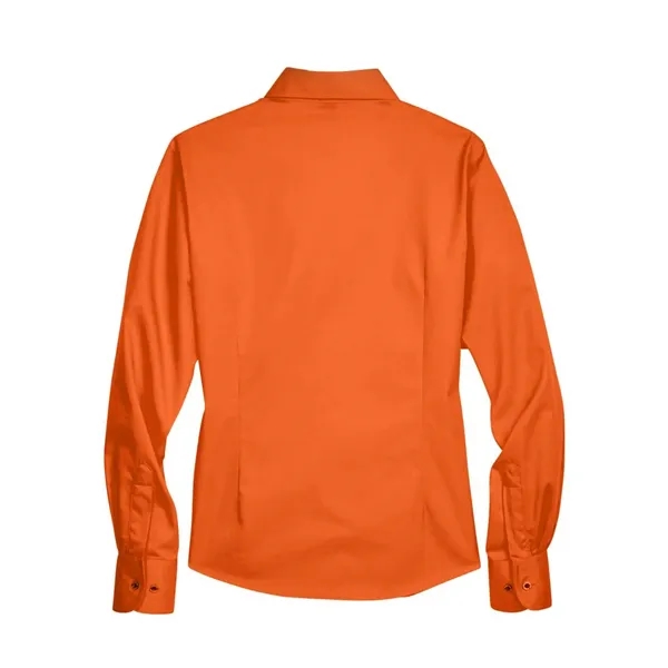 Harriton Women's Easy Blend™ Long-Sleeve Twill Shirt with...... from ASI 84358 S&S Activewear