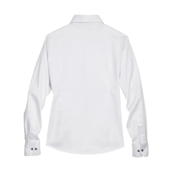Harriton Women's Easy Blend™ Long-Sleeve Twill Shirt with...... from ASI 84358 S&S Activewear