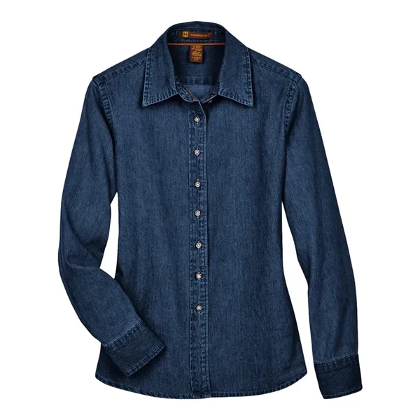 Harriton Women's Long-Sleeve Denim Shirt... from ASI 84358 S&S Activewear