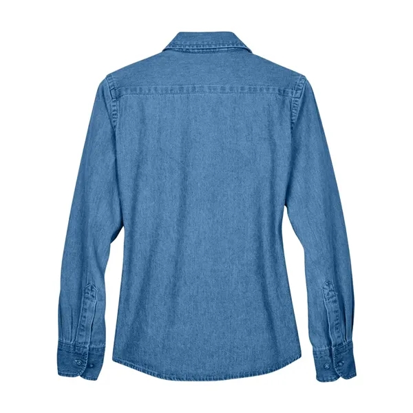 Harriton Women's Long-Sleeve Denim Shirt... from ASI 84358 S&S Activewear