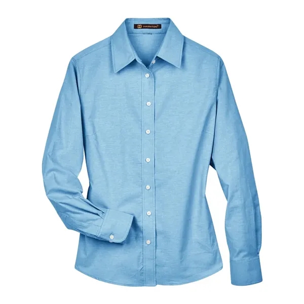 Harriton Women's Long-Sleeve Oxford Shirt... from ASI 84358 S&S Activewear