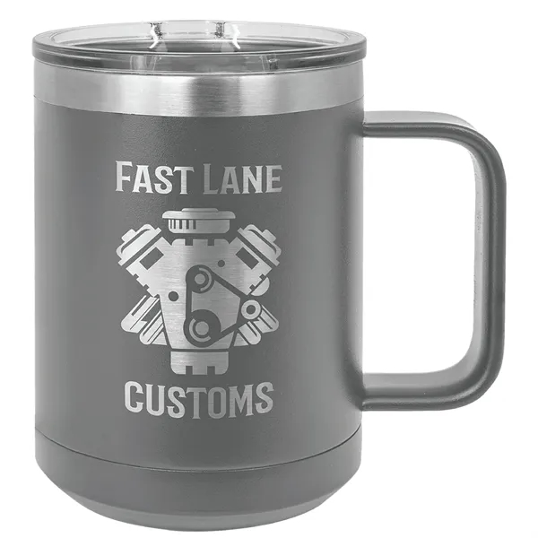 Polar Camel double-wall vacuum insulated stainless steel 15 ounce coffee mug... from ASI 74601 Calico