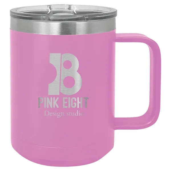 Polar Camel double-wall vacuum insulated stainless steel 15 ounce coffee mug... from ASI 74601 Calico