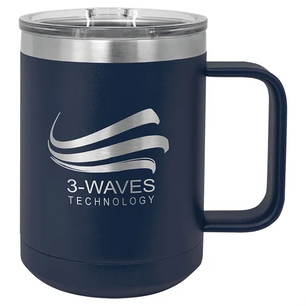 Polar Camel double-wall vacuum insulated stainless steel 15 ounce coffee mug... from ASI 74601 Calico