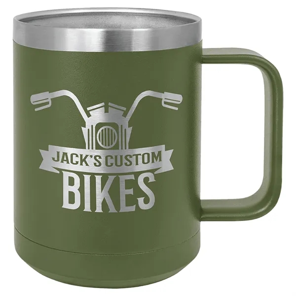 Polar Camel double-wall vacuum insulated stainless steel 15 ounce coffee mug... from ASI 74601 Calico