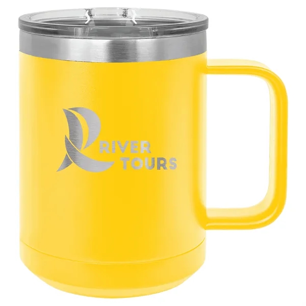 Polar Camel double-wall vacuum insulated stainless steel 15 ounce coffee mug... from ASI 74601 Calico