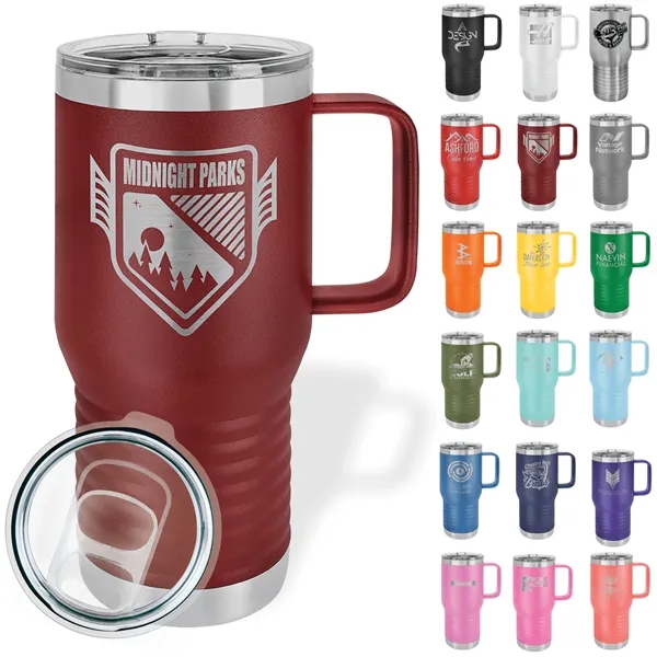 Polar Camel insulated stainless steel 20 ounce travel mug for hot... from ASI 74601 Calico