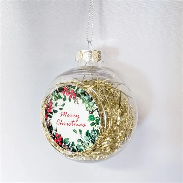 Round hanging tassle filled plastic ornament with sublimated front logo.... from ASI 76797 Pelican Graphics / Pelican Lures