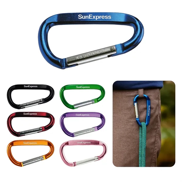Carabiner clip with retractable hinge and split key ring.... from ASI 52710 Lincoln Line