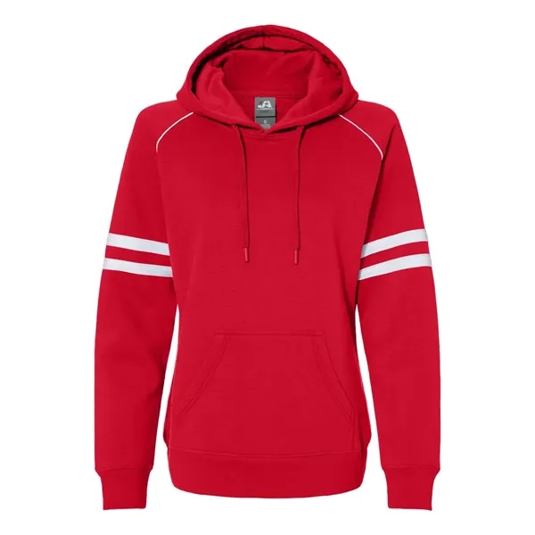 J. America Women's Varsity Fleece Piped Hooded Sweatshirt... from ASI 84358 S&S Activewear