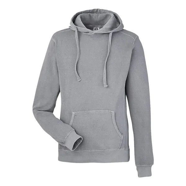 J. America Pigment-Dyed Fleece Hooded Sweatshirt... from ASI 84358 S&S Activewear