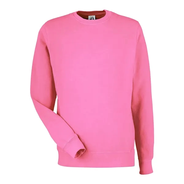 J. America Pigment-Dyed Fleece Crewneck Sweatshirt... from ASI 84358 S&S Activewear