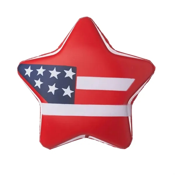 USA flag star shape stress relief toy plus 1 color silkscreen... from ASI 37218 Athena Promo (tm)