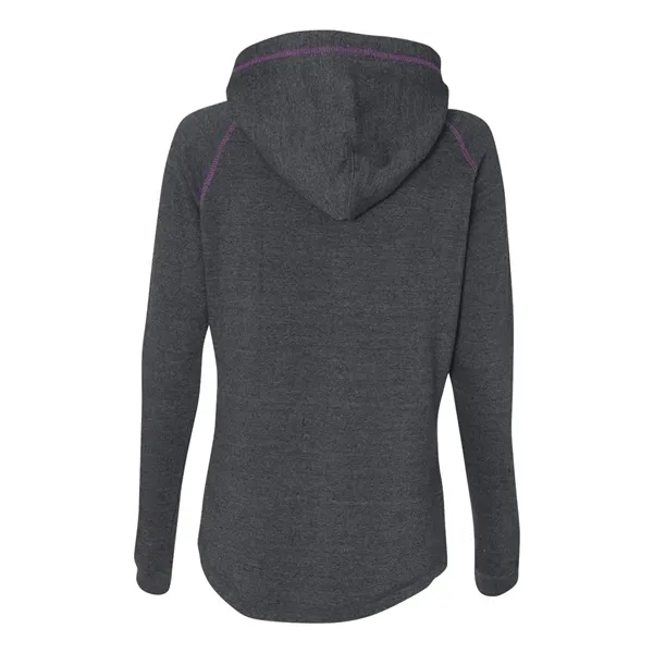 J. America Women's Half-Zip Triblend Hooded Pullover Sweatshirt, blank.... from ASI 84358 S&S Activewear