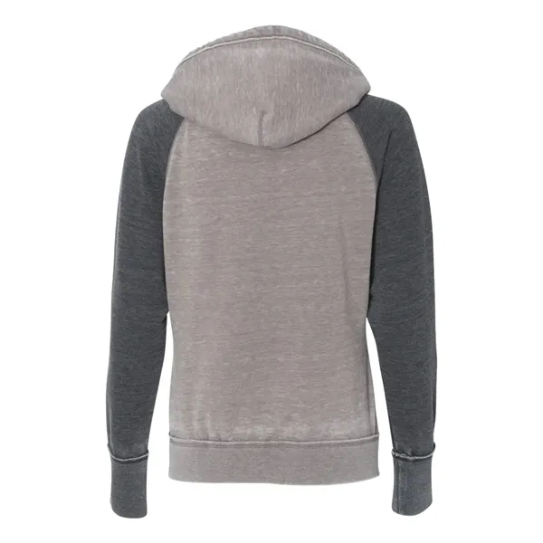 J. America Women's Zen Fleece Raglan hooded Pullover Sweatshirt, blank.... from ASI 84358 S&S Activewear