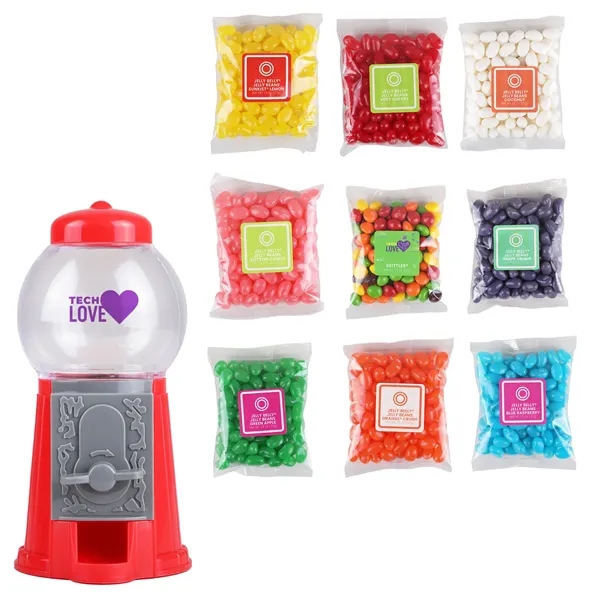 Mini candy dispenser with a candy taster packet and retail packaging.... from ASI 61966 HPG / SugarSpot
