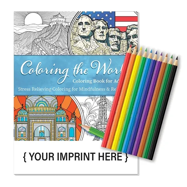Relax Pack - Coloring the World stress relieving coloring book for... from ASI 45815 Coloring Book Solutions / Coloring Book Solutions™ LivRite
