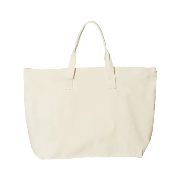 Cotton canvas tote with zipper top closure... from ASI 84358 S&S Activewear