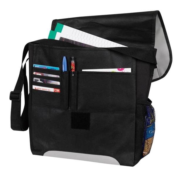 Non woven polypropylene messenger bag.... from ASI 40544 Binaco / Binaline