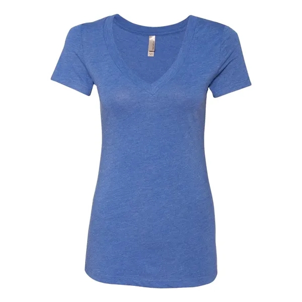 Next Level Women's Triblend Deep V-Neck T-Shirt, blank.... from ASI 84358 S&S Activewear