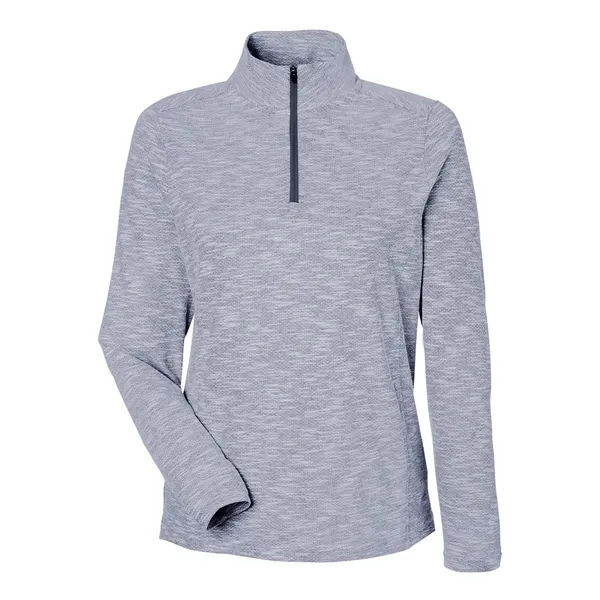 North End Women's Eclipse Jacquard Quarter-Zip Pullover... from ASI 84358 S&S Activewear