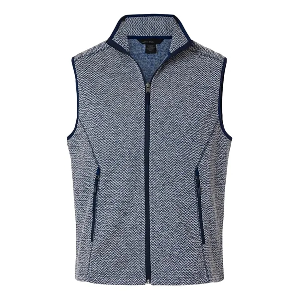North End Men's Jasper Jacquard Fleece Vest... from ASI 84358 S&S Activewear