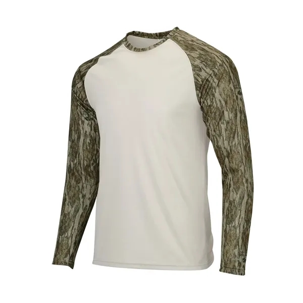 Paragon Jackson Mossy Oak Colorblocked Long Sleeve T-Shirt... from ASI 84358 S&S Activewear