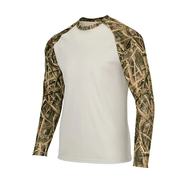 Paragon Jackson Mossy Oak Colorblocked Long Sleeve T-Shirt... from ASI 84358 S&S Activewear