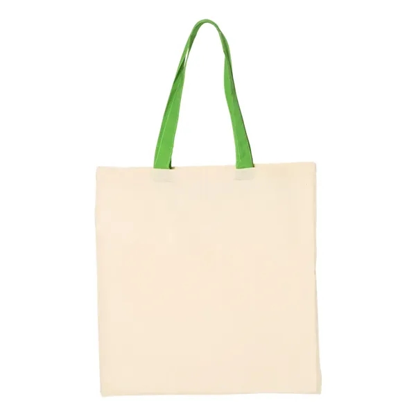Q-Tees Cotton Economical Tote with Colored Handles... from ASI 84358 S&S Activewear