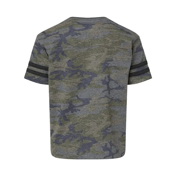 Football jersey tee for toddlers with white stripes on the sleeves,... from ASI 84358 S&S Activewear