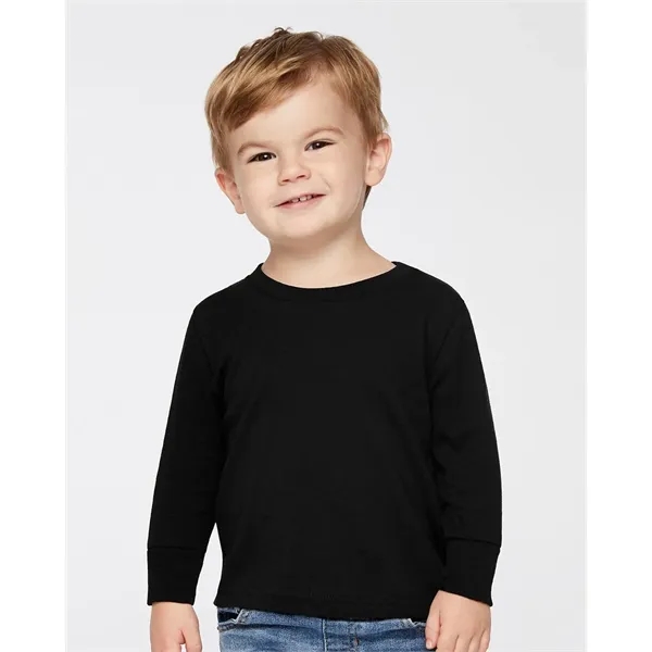 Long sleeve cotton jersey tee for toddlers with rib crew neck... from ASI 84358 S&S Activewear