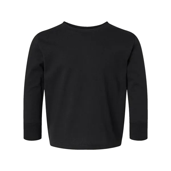 Long sleeve cotton jersey tee for toddlers with rib crew neck... from ASI 84358 S&S Activewear