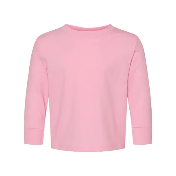 Long sleeve cotton jersey tee for toddlers with rib crew neck... from ASI 84358 S&S Activewear