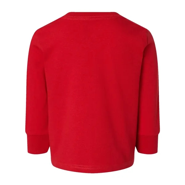 Long sleeve cotton jersey tee for toddlers with rib crew neck... from ASI 84358 S&S Activewear
