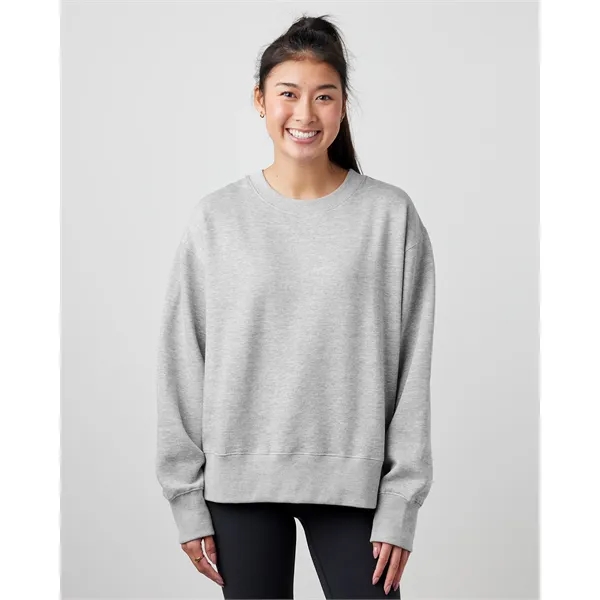 Relaxed boxy fleece crew for women with a smooth print-ready face,... from ASI 72657 Active Life Promo / Active Life