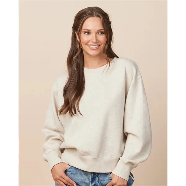 Relaxed boxy fleece crew for women with a smooth print-ready face,... from ASI 72657 Active Life Promo / Active Life