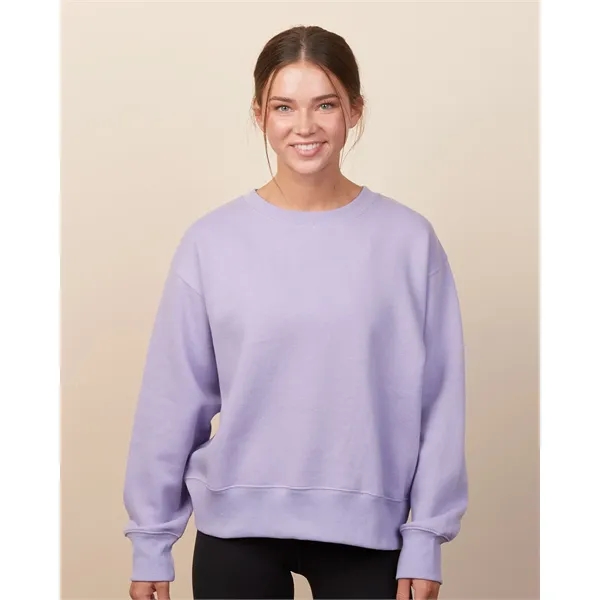 Relaxed boxy fleece crew for women with a smooth print-ready face,... from ASI 72657 Active Life Promo / Active Life