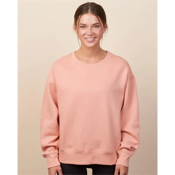 Relaxed boxy fleece crew for women with a smooth print-ready face,... from ASI 72657 Active Life Promo / Active Life