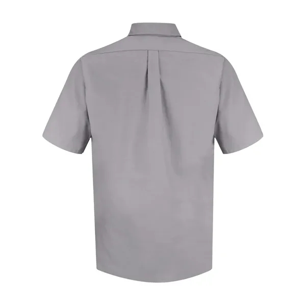 Short sleeve dress shirt made of polyester/cotton poplin fabric with wood-tone... from ASI 84358 S&S Activewear