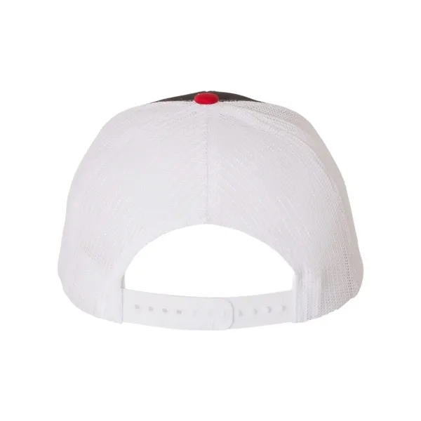 Trucker snapback cap made of polyester/cotton with a mesh back and... from ASI 84358 S&S Activewear