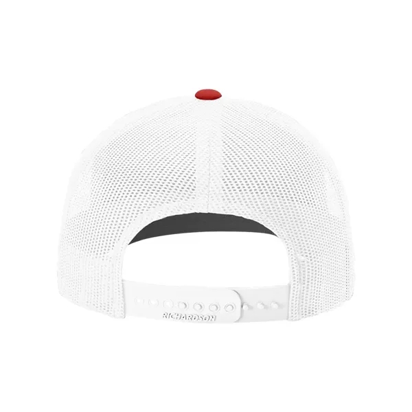 Trucker snapback cap made of polyester/cotton with a mesh back and... from ASI 84358 S&S Activewear