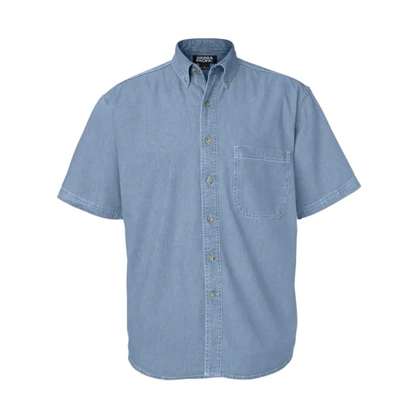 Tall size, short sleeve denim shirt with left chest pocket.... from ASI 84358 S&S Activewear