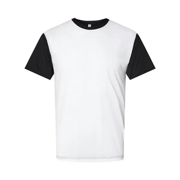 Polyester tee with black accents... from ASI 84358 S&S Activewear