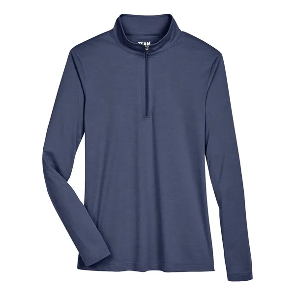 Team 365 Women's Zone Sonic Heather Performance Quarter-Zip... from ASI 84358 S&S Activewear