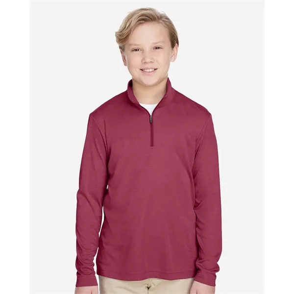 Team 365 Youth Zone Sonic Heather Performance Quarter-Zip... from ASI 84358 S&S Activewear